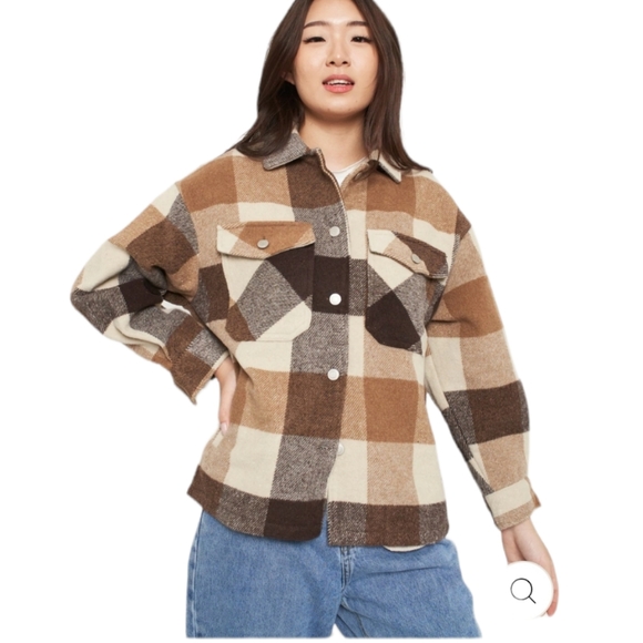 Little Mountain Vancouver Jackets & Blazers - Little Mountain Vancouver Plaid Shacket Large